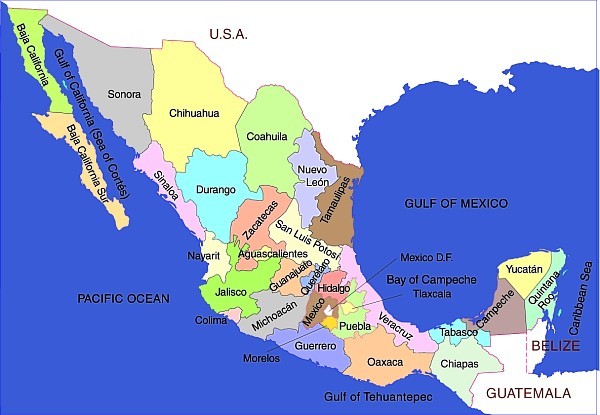 mexico-map-cancun-to-merida